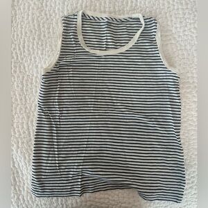 Madewell Striped Sleeveless Tank Top - Navy and White
